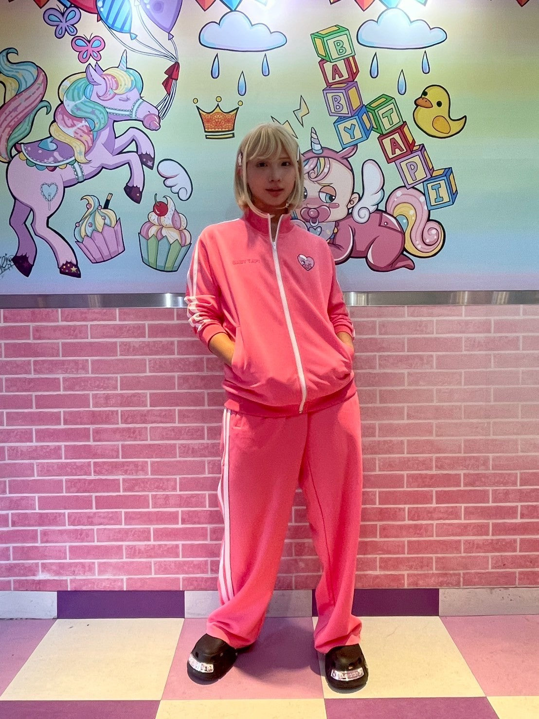 ベビタピセットアップジャージ　[PNK]