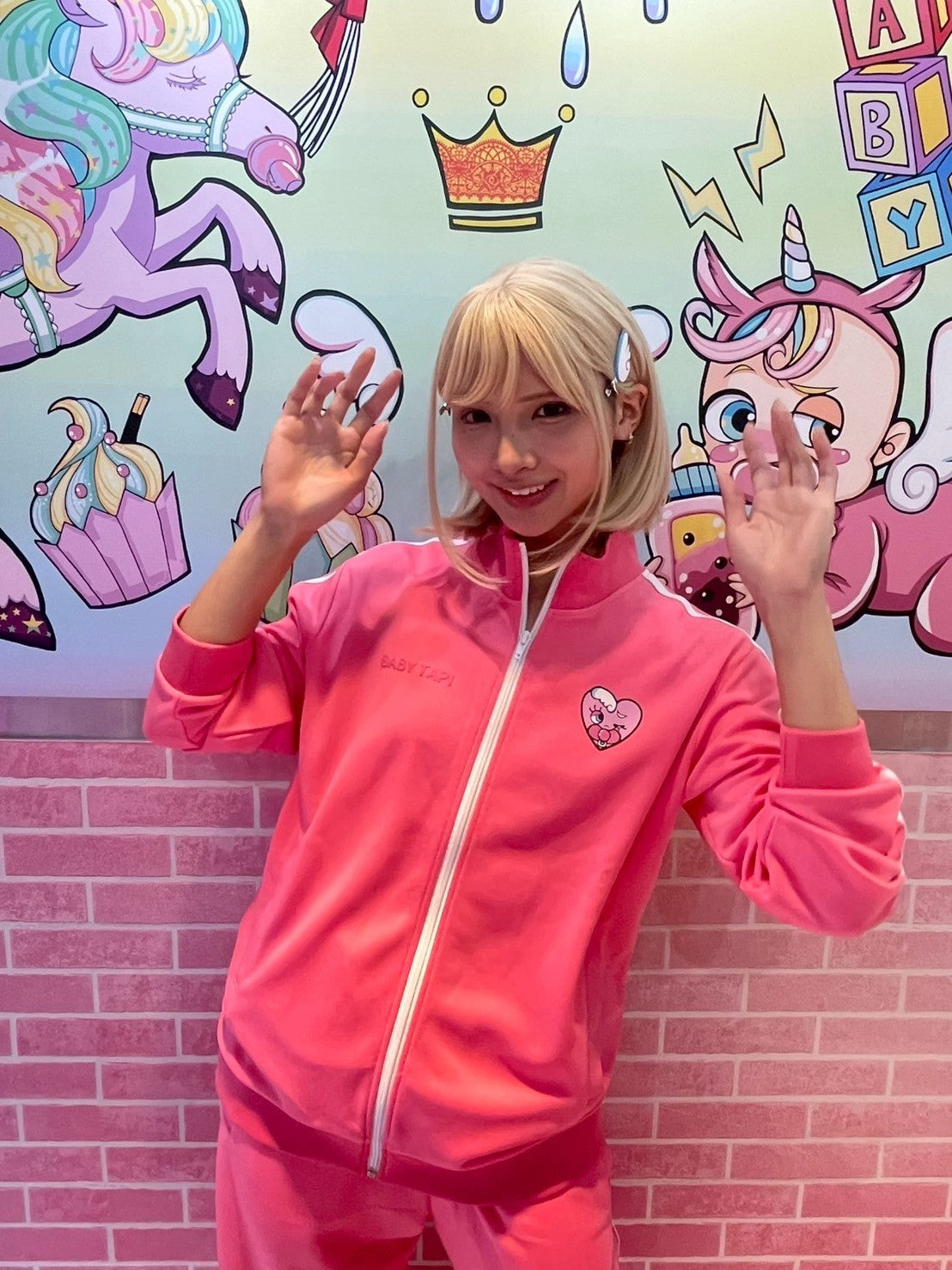 ベビタピセットアップジャージ　[PNK]