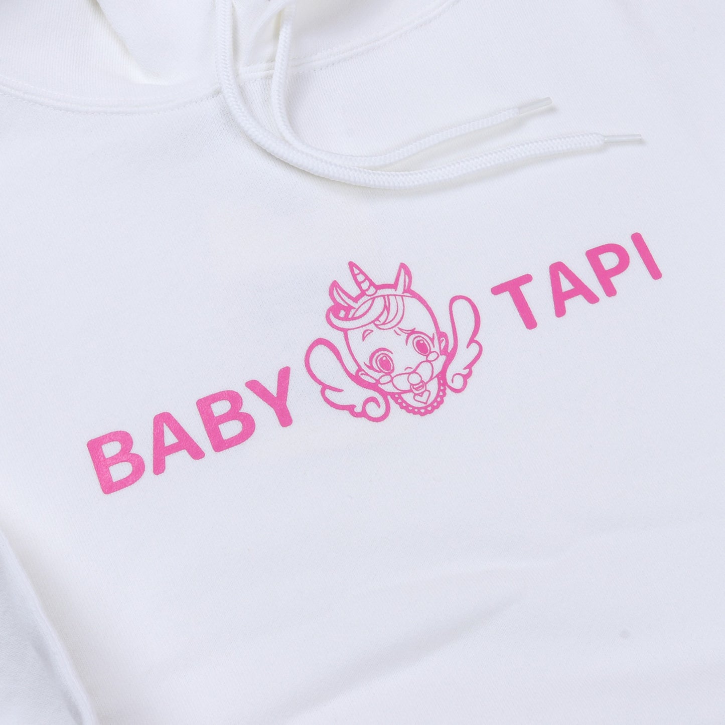 BABYTAPI　ロゴプリント　プルパーカー[裏毛]　White