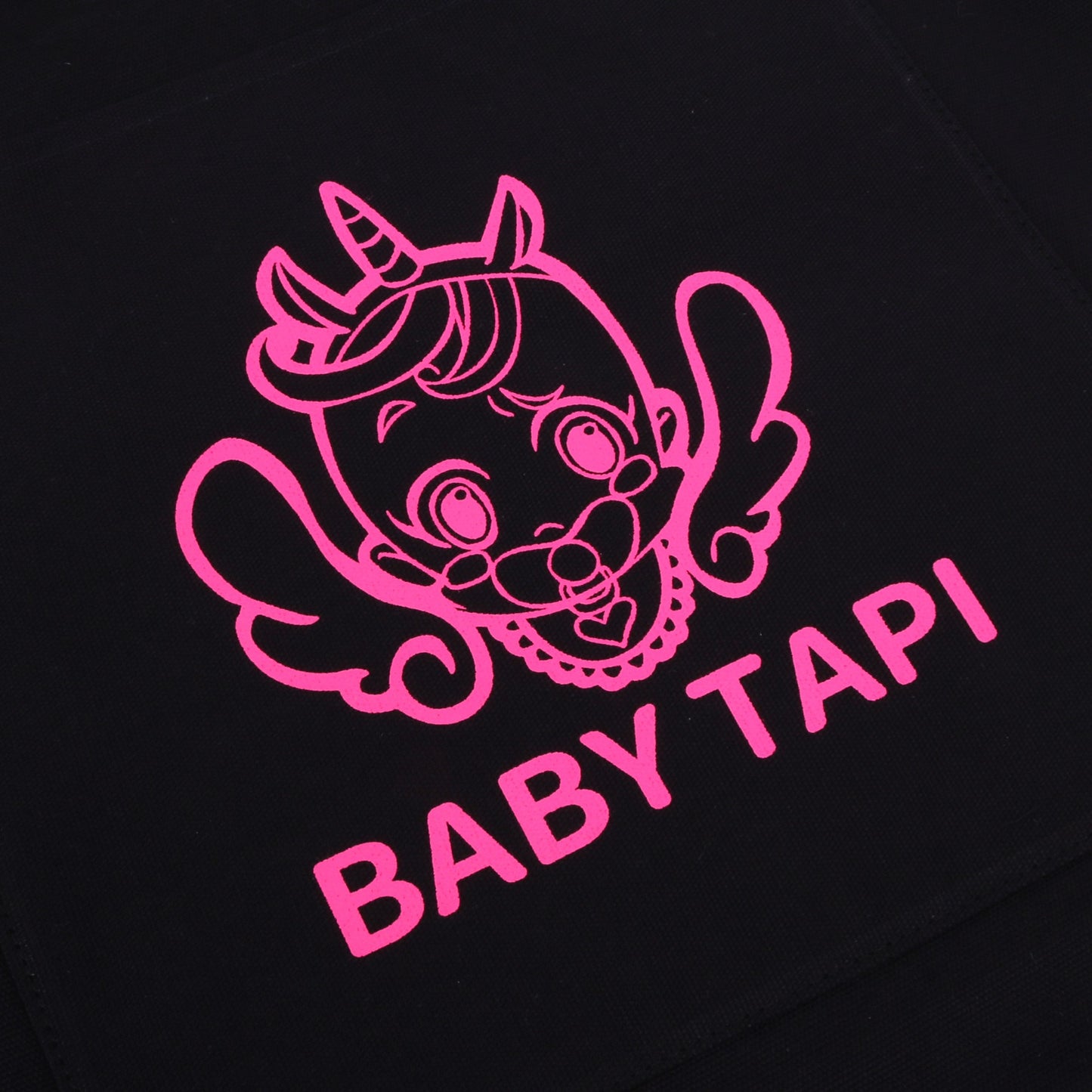 BABYTAPI　ロゴプリント　トートバッグ(Black)